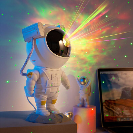 Starry Space Explorer: Astronaut Galaxy Projection Nightlight