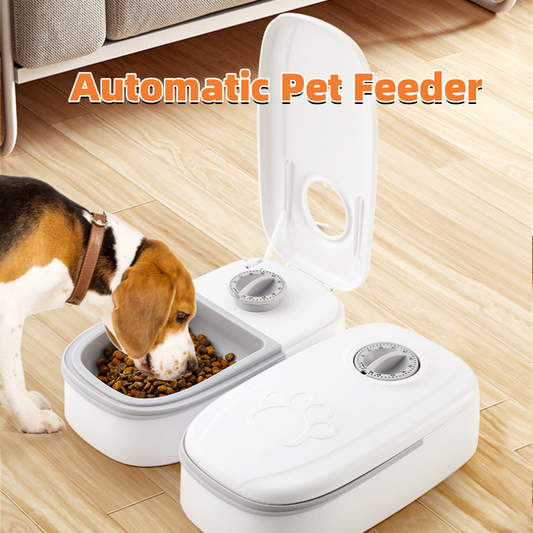 SmartFeed: Automated Pet Feeder for Cats and Dogs with Timer and Stainless Steel Bowl